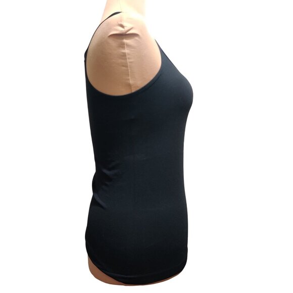 Worthington L XL womens shapewear tank top black seamless stretch cami smoothing - Picture 3 of 12